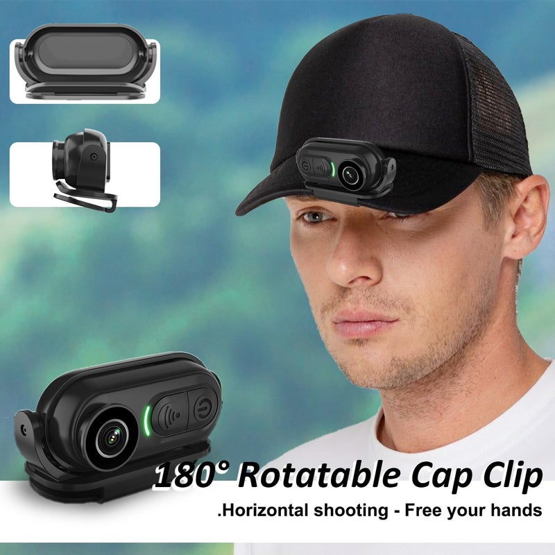 DayDateUp 4K Mini Body Camera 128GB, Thumb Size Action Body Cam, Wearable Sports Cameras,Hands-Free POV Recording, Helmet Mount, Magnetic Sport DV for Bike Cycling,for Vlogging Pet Walk Swim - Image 5
